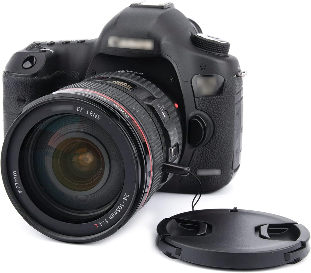77mm Front Lens Cap Cover (2-Pack) with Keeper for Canon EOS 6D, 6D Mark II, 5D Mark IV and Nikon D750, D780 with Compatible EF and AF-S Kit Lenses