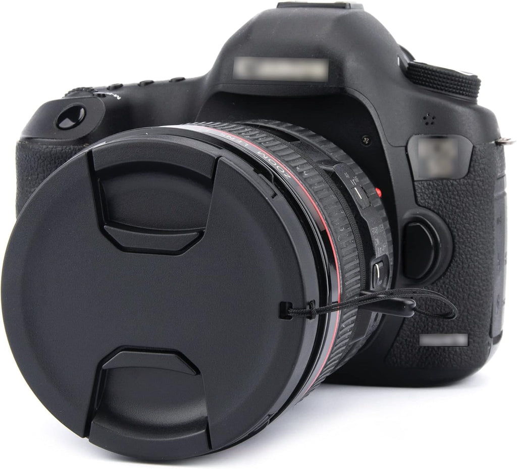 77mm Front Lens Cap Cover (2-Pack) with Keeper for Canon EOS 6D, 6D Mark II, 5D Mark IV and Nikon D750, D780 with Compatible EF and AF-S Kit Lenses
