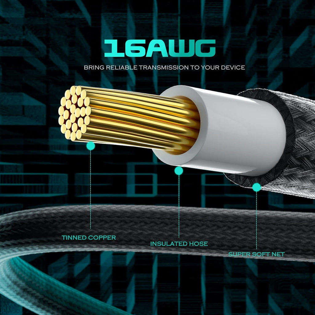 Asiahorse Power Supply Sleeved Cable, 16AWG PSU Cables Internal Power Supplies Extension Cables 1X24Pin/2X4+4 Eps/3X6+2 PCI-E, 30Cm Length with Comb (Dual EPS Black White)